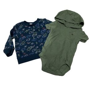 Baby Boy 12 m Clothing Lot Sweater Pullover Hooded Onesie 1yr Bundle 4/$20 🛑